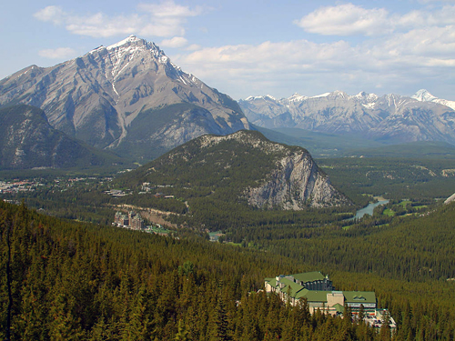 Canada: Banff Viewed from Surfur Mountain Gondola